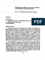 Algunas Consideraciones Sobre La Solucion Pacifica de Controversias Internacionales (1)