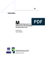 Meodología Para La Elaboración de Estrategias de Desarrollo Local