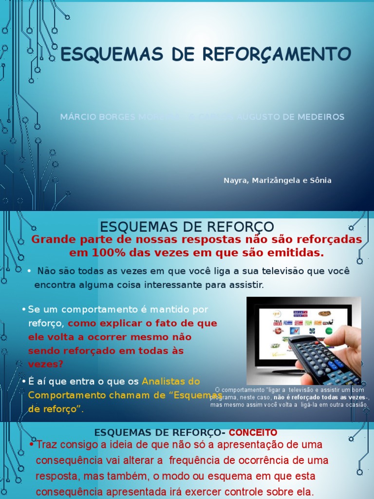 7 Esquemas de Reforçamento | PDF | Tempo | Extinção