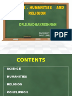 Science, Humanities and Religion: Dr.S.Radhakrishnan