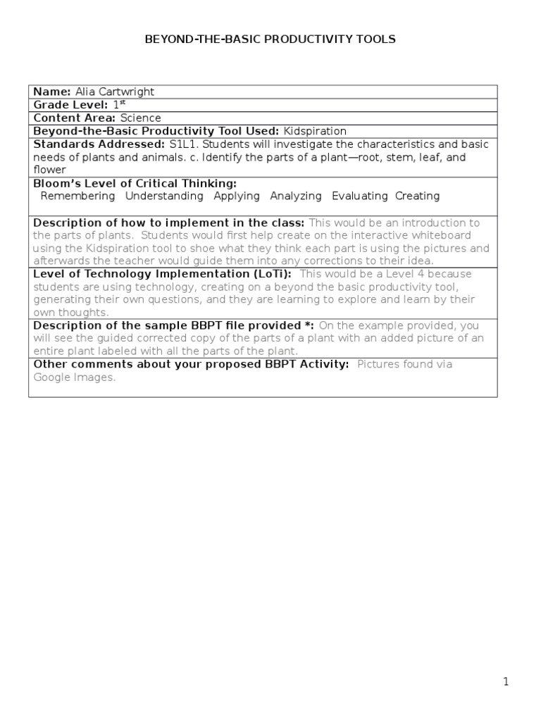 3 BBPT Template | PDF