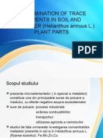 Determination of Trace Elements in Soil and Sunflower