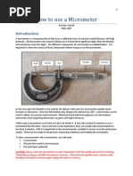 How To Use A Micrometer