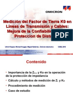 Medición Del Factor de Tierra K0 en Líneas de Transmisión y Cables: Mejora de La Confiabilidad de La Proteccion de Distancia