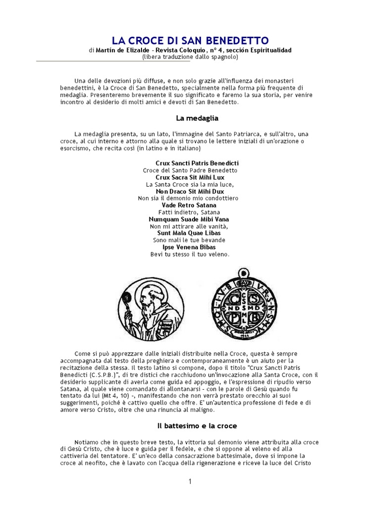 La Croce Di San Benedetto