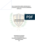 Evaluación de La Calidad Físico-Química, Microbiológica y Sensorial de Filetes de Tilapia (Oreoch