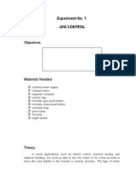 Jog Control Experiment