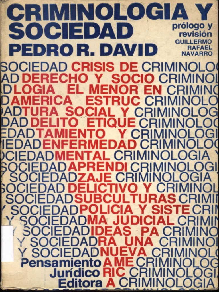 David Pedro R - Criminologia y Sociedad | PDF