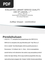 Evaluating Library Service Quality