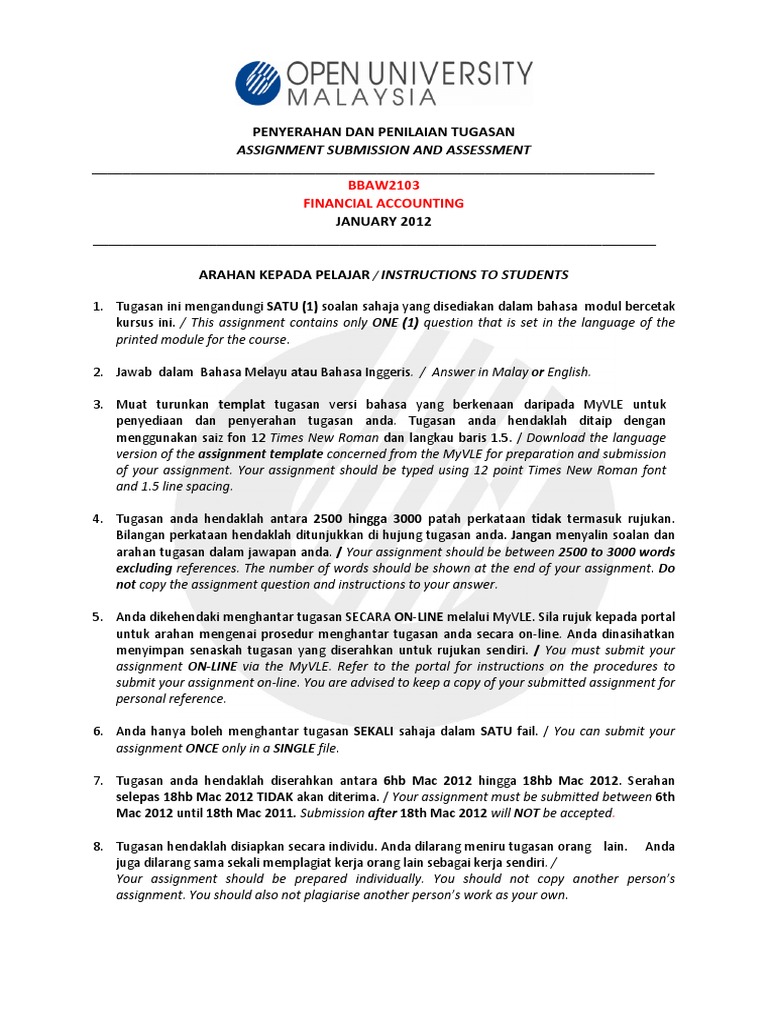 Financial Accounting Assignment Guide | PDF