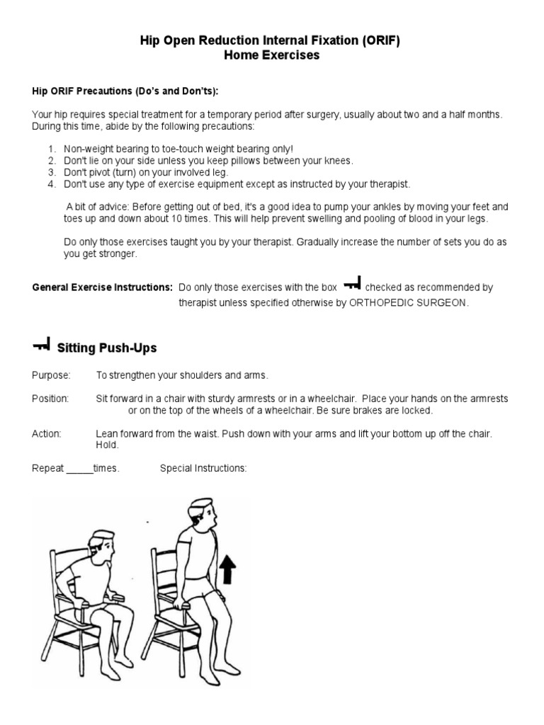 Hip ORIF Rehab Protocol and Precautions | PDF | Anatomical Terms Of Motion | Foot