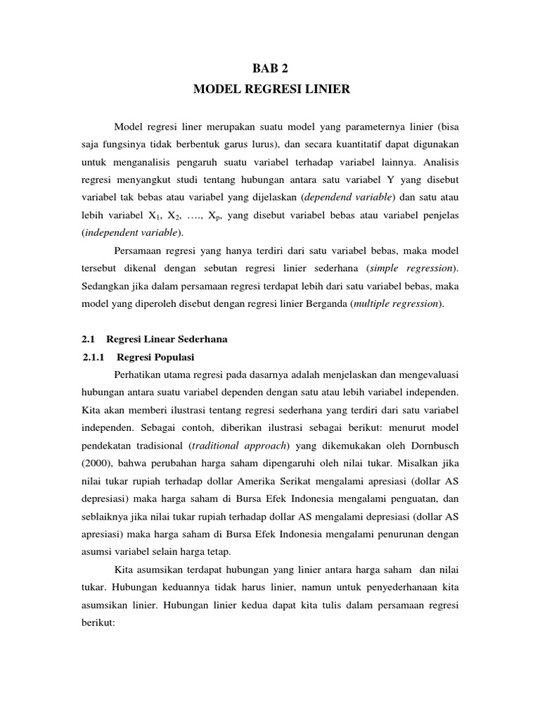 Model Regresi Linier | PDF