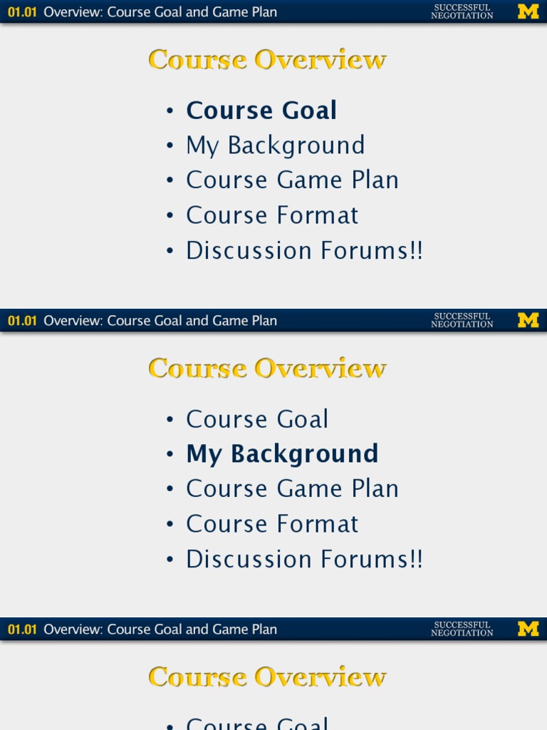 Course Overview: - My Background - Course Game Plan - Course Format ...