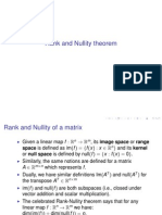 Rank and Nullity Theorem