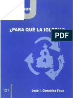 CJ 121, ¿Para Qué La Iglesia? - José Ignacio González Faus, SJ