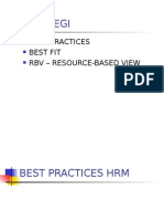 Strategi: Best Practices Best Fit RBV - Resource-Based View