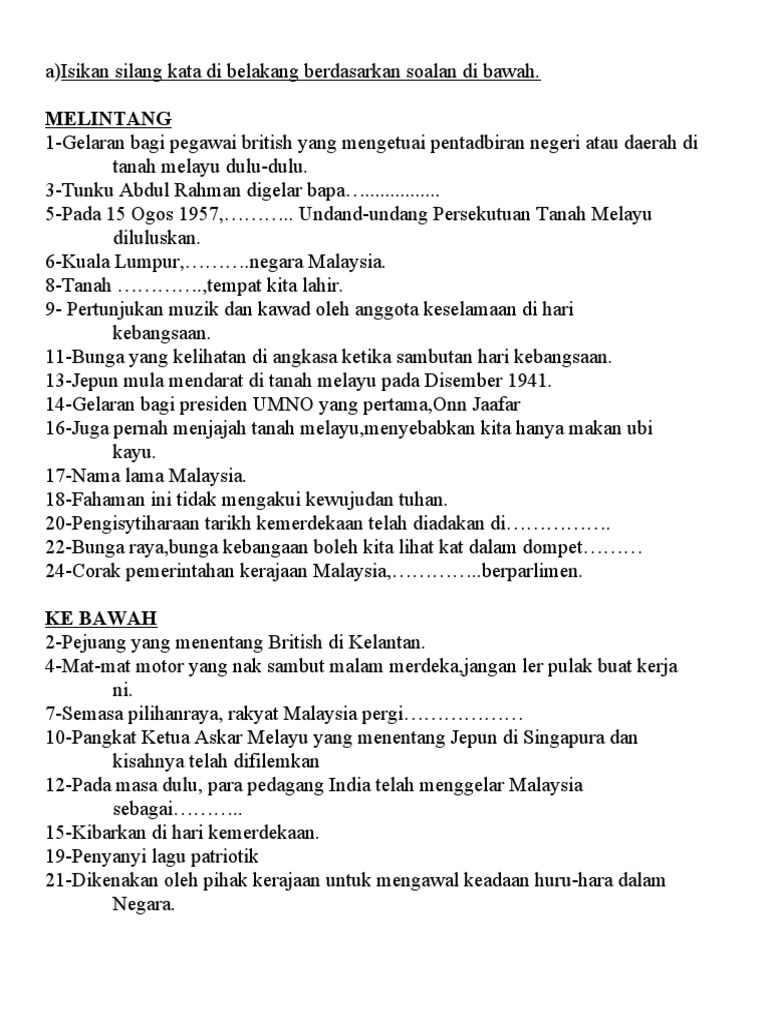 Contoh Jawapan Soalan Bahasa Melayu Spm Kertas 1 - Tersoal l