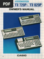 Casio FX-720P Owners Manual