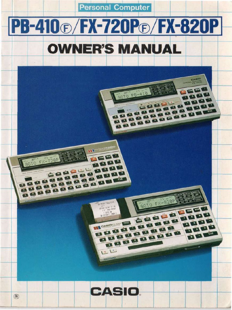 Casio FX-720P Owners Manual | PDF | Logarithm | Battery (Electricity)