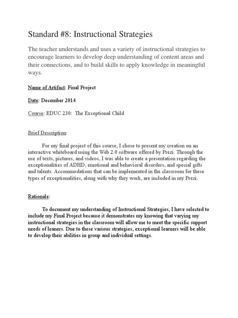 Final Project Rationale | PDF | Art