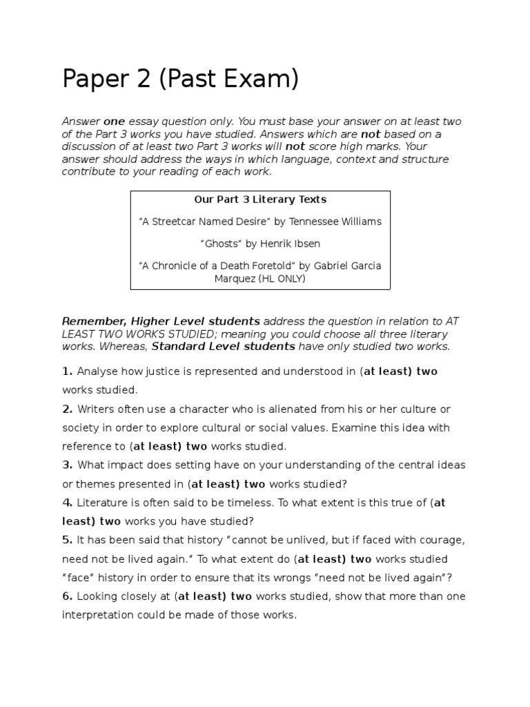 P2 Past Exam Sample Questions | PDF | Test (Assessment)