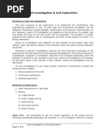 Soil Investigation & Soil Exploration