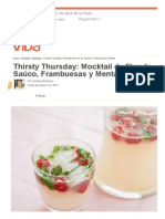 Thirsty Thursday - Mocktail de Flor de Saúco, Frambuesas y Menta - Que Rica Vida