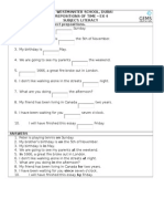 Ex 4 - Prepositions Time