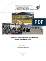 Conflicto Del Proyecto Minero Santa Ana - Puno