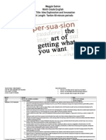 Maggie Sutton Ninth Grade English Unit Title: Idea Exploration and Innovation Unit Length: Twelve 90-Minute Periods
