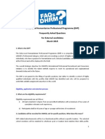 Entry-Level Humanitarian Professional Programme (EHP) Frequently Asked Questions For External Candidates March 2015