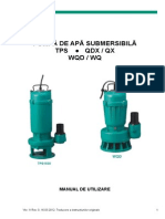 Pompă de Apă Submersibilă Tps QDX / QX WQD / WQ