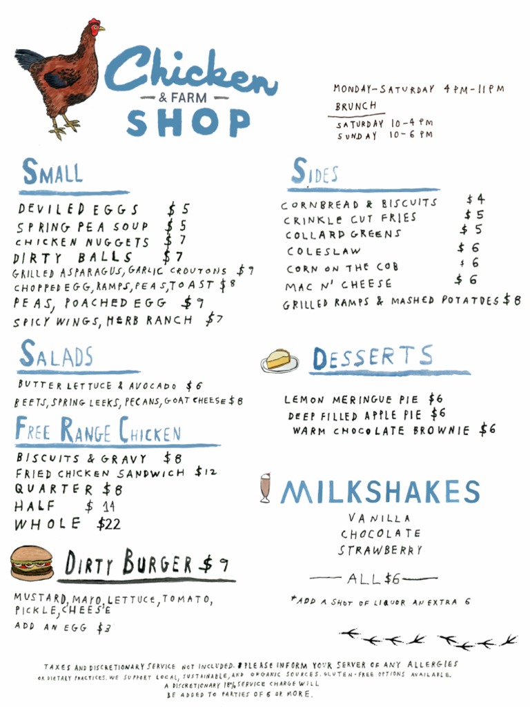 SHC NewChickenShop Menu 03 | PDF