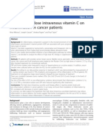 Effect of High-Dose Intravenous Vitamin C On Inflammation in Cancer Patients