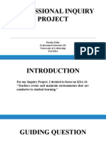 Professional Inquiry Project: Raelyn Riley Professional Semester III University of Lethbridge Fall 2014