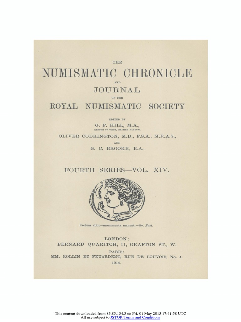Barclay Vincent Head: Numismatic Legacy | PDF | Coins | Numismatics