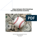 Relationships Between MLB Standings and Metropolitan Economy