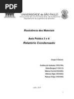 Relatório rESISTENCIA DOS MATERIAIS