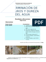 Determinación de Cloruros y Dureza Del Agua