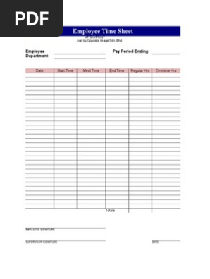 Time Sheet 1