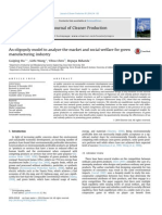 An Oligopoly Model To Analyze The Market and Social Welfare For Green Manufacturing Industry 2014 Journal of Cleaner Production