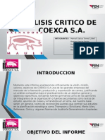 Analisis Critico de Coexca s.a. 2014 Con Conclusion
