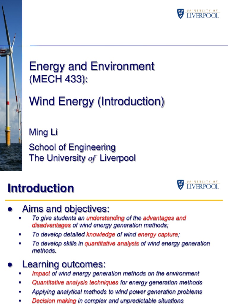Understanding Wind Energy Generation | PDF | Wind Turbine | Wind Power