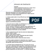 Cuestionario de Destilación: Guía Paso a Paso