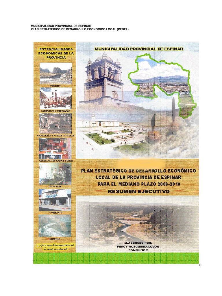 Plan Estrategico de Desarrollo Economico Local (Pedel) PDF | PDF ...