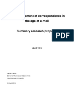 The Management of Correspondence in The Age of E-Mail: Draft v0.3