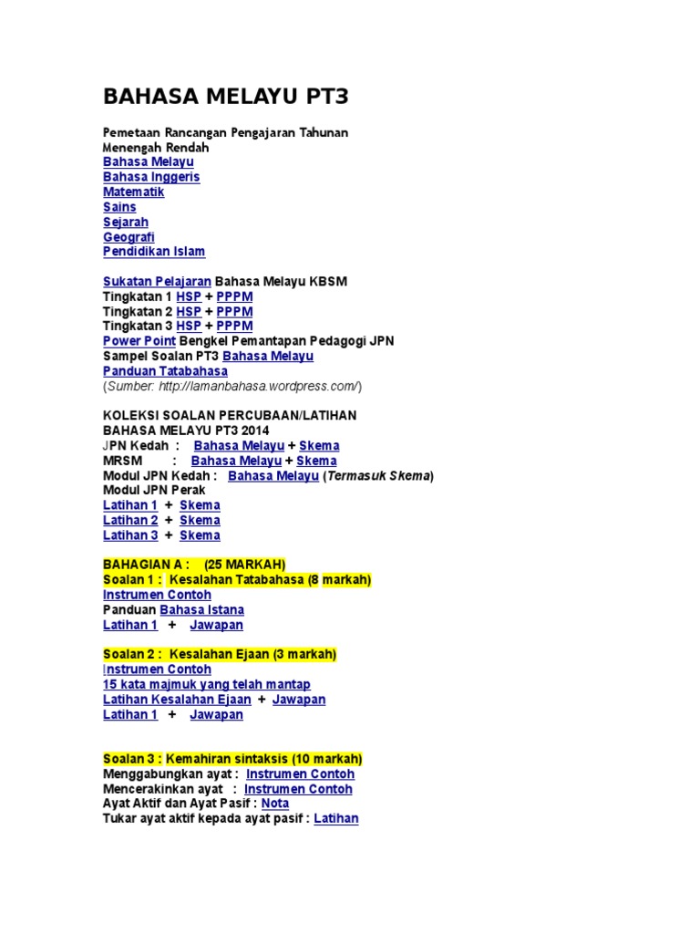 Bahasa Melayu Pt3 Pdf