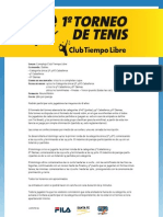 Reglamento Del Torneo de Tenis Club Tiempo Libre