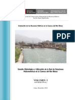 1 Estudio Hidrológico Cuenca Rímac - Volumen i - Texto - Final 2010
