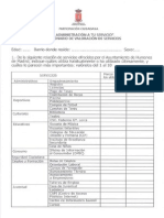 Cuestionario Valoracion de Servicios PDF